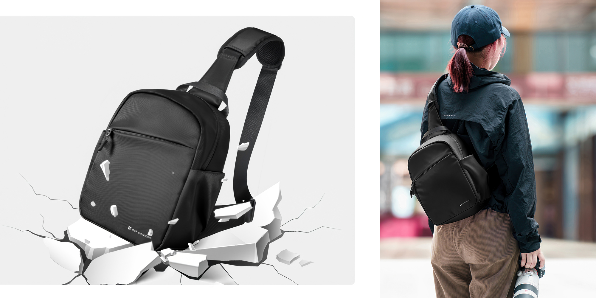 Torba fotograficzna K&F Concept Urban Wander 08 5 l - czarna